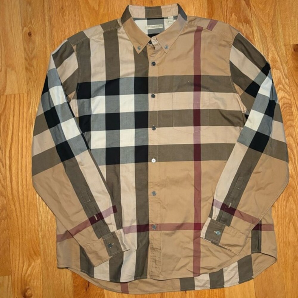 SOLD - Burberry Full Somerton Print Runway Shirt